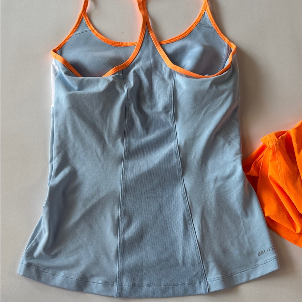 Nike Blue and Orange Women's Tennis Skirt Set - Picture 7 of 9